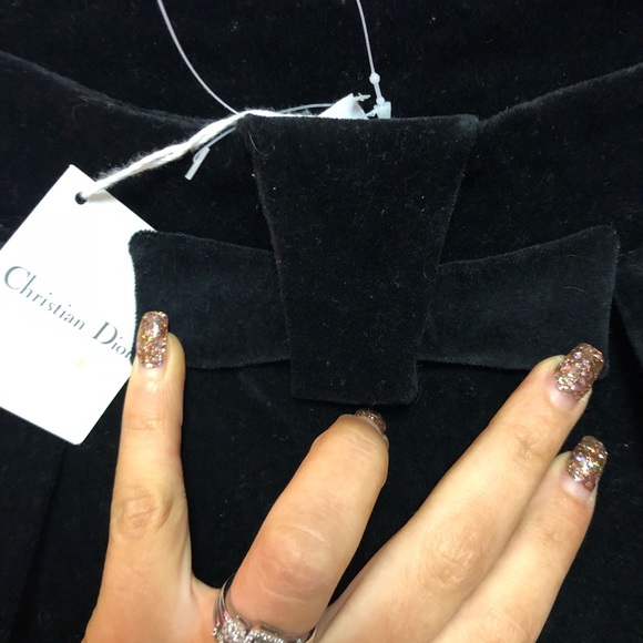 CHRISTIAN DIOR black velvet pants AUTHENTIC - Picture 3 of 4